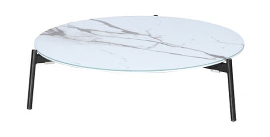 TABLE ILLUMINATED LUMIER 103x103x29CM ALU ANTRACITE, ILLUMINATED TEMPERED GLASS WHITE MARBLE PATTERN hind ja info | Diivanilauad | hansapost.ee