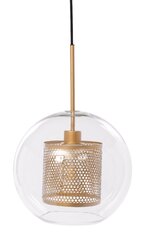 HANGING LAMP GRID L ŚR.30CM STEEL BRASS GLASS hind ja info | Rippvalgustid | hansapost.ee