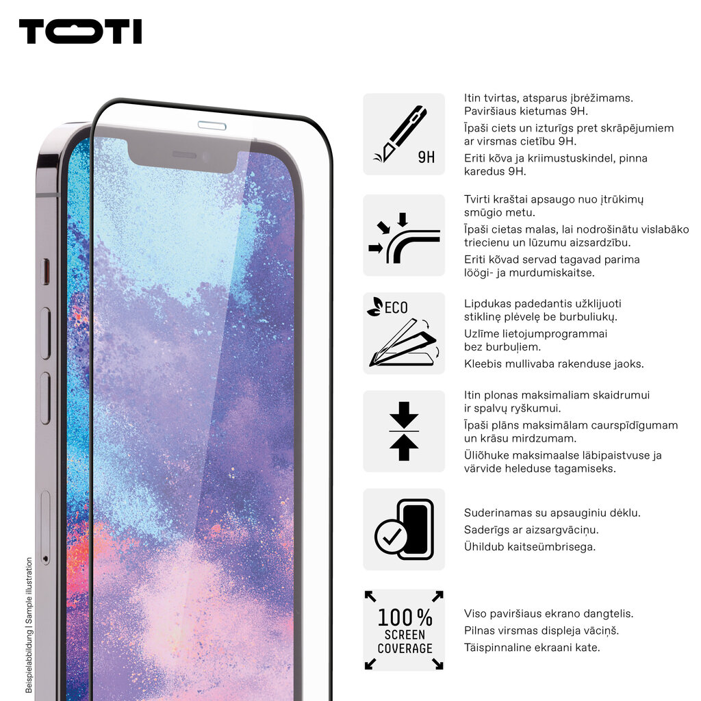 TOTI 3D Iphone 14 Pro Max цена и информация | Ekraani kaitseklaasid ja kaitsekiled | hansapost.ee