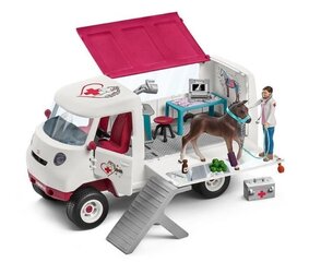 Kujukeste komplekt: Mobiilne loomakliinik, Hannoveri tõuvarsa Schleich veterinaararst, 42370 цена и информация | Игрушки для девочек | hansapost.ee