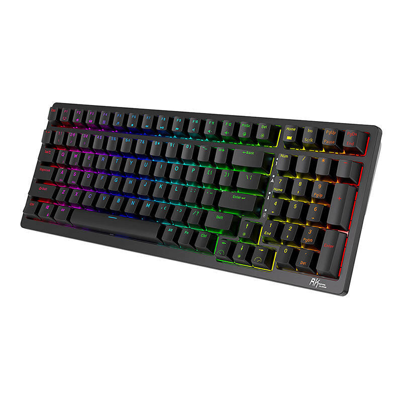 Mehaaniline klaviatuur Royal Kludge K98 RGB, punane switch, must hind ja info | Klaviatuurid | hansapost.ee