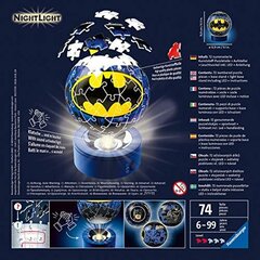Ravensburger Round 72 штуки освещены 11080 3D головоломка Ночной свет Бэтмен цена и информация | Игрушки для мальчиков | hansapost.ee