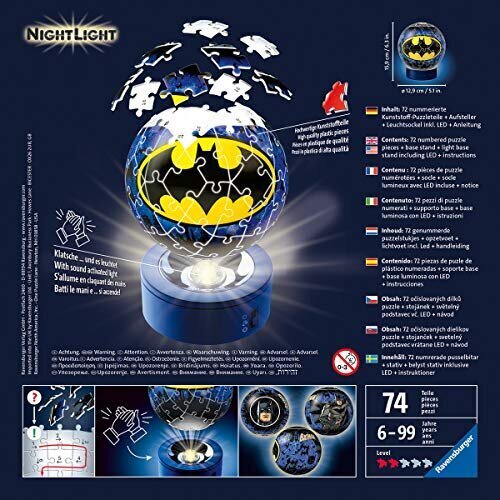 Ravensburgeri ümmargune 72 tükki valgustas 11080 3D mõistatus öövalgust Batman цена и информация | Mänguasjad poistele | hansapost.ee