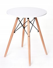 Кофейный столик, белый/коричневый цена и информация | Кухонные и обеденные столы | hansapost.ee