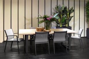 Стол Novo, коричневый/черный цвет цена и информация | Кухонные и обеденные столы | hansapost.ee