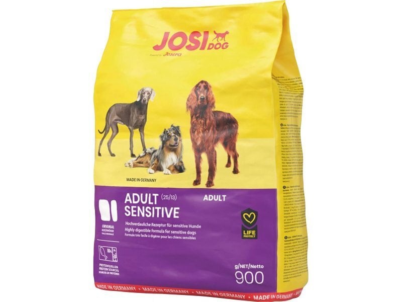 Kuivtoit igat tõugu täiskasvanud koertele Josera Josidog Adult Sensitive, 900 g цена и информация | Koerte kuivtoit ja krõbinad | hansapost.ee