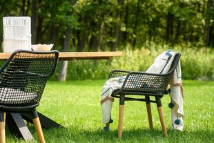 Садовое кресло Toro, черный/коричневый цвет цена и информация | Садовые стулья, кресла, пуфы | hansapost.ee