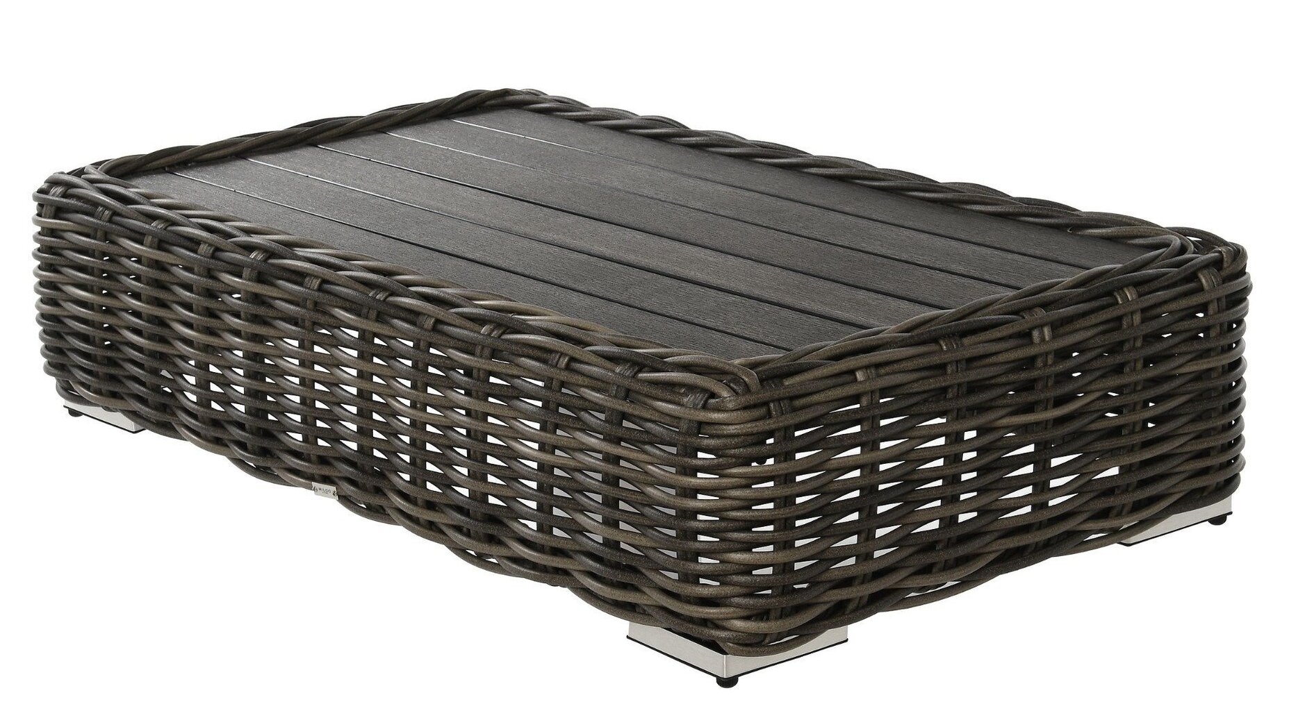 TABLE MAJE GREY 127X74X30CM ECO-RATTAN GREY 10MM, POLYWOOD GREY цена и информация | Aialauad | hansapost.ee