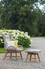 Кресло с подставкой для ног Noa, серый/коричневый цвет цена и информация |  Садовые стулья, кресла, пуфы | hansapost.ee