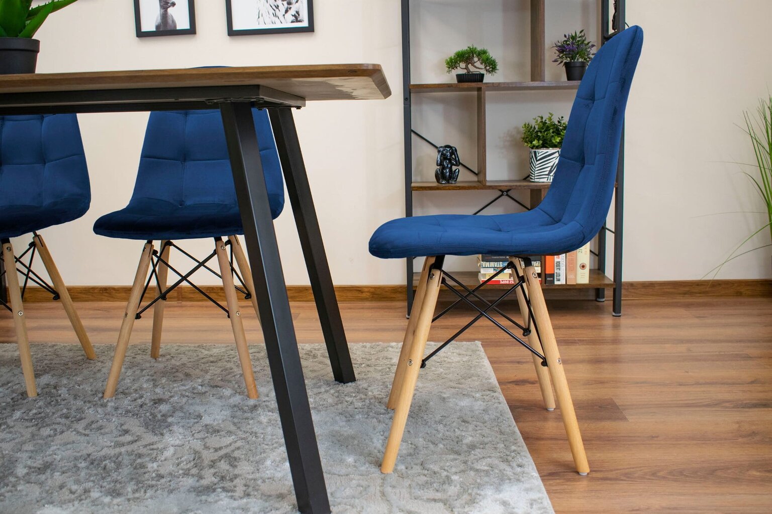 2-tooli komplekt Dumo, sinine цена и информация | Köögitoolid, söögitoolid | hansapost.ee