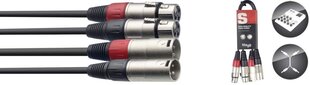 Stagg, 2 x Xlr, 60 cm hind ja info | Juhtmed ja kaablid | hansapost.ee