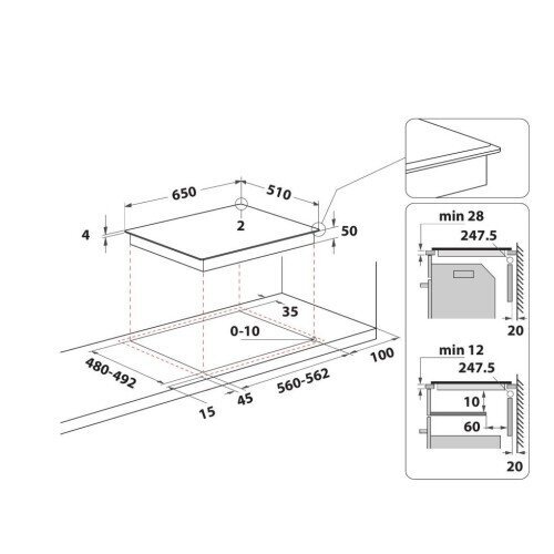 Whirlpool induktsioonplaat WFS4665CPBF hind ja info | Pliidiplaadid | hansapost.ee