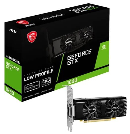 MSI GeForce GTX 1630 LP OC hind ja info | Videokaardid | hansapost.ee