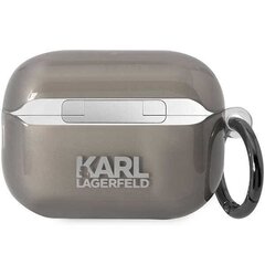 Karl Lagerfeld KKLAP2HNIKTCK Airpods Pro 2 cover black|black Ikonik Karl Lagerfeld цена и информация | Наушники | hansapost.ee