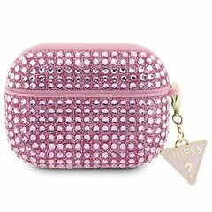 Guess GUAP2HDGTPP AirPods Pro 2 cover różowy|pink Rhinestone Triangle Charm цена и информация | Амбушюры | hansapost.ee