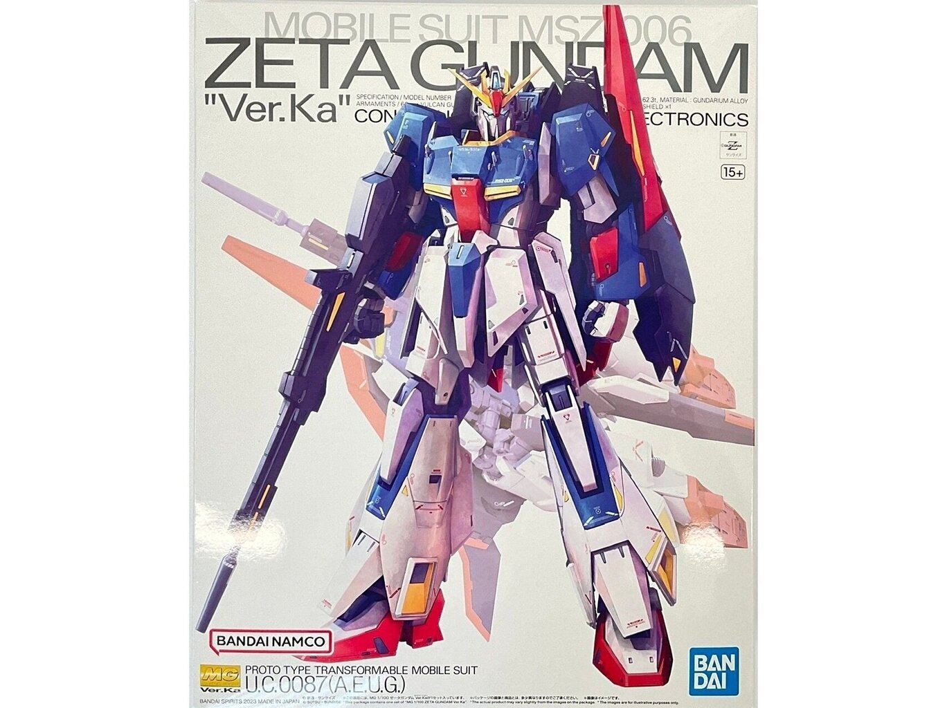 Bandai - MG MSZ-006 Zeta Gundam Ver.Ka, 1/100, 64015 hind ja info | Klotsid ja konstruktorid | hansapost.ee