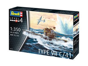 Revell - German Submarine Type VII C/41, 1/350, 05154 цена и информация | Конструкторы и кубики | hansapost.ee