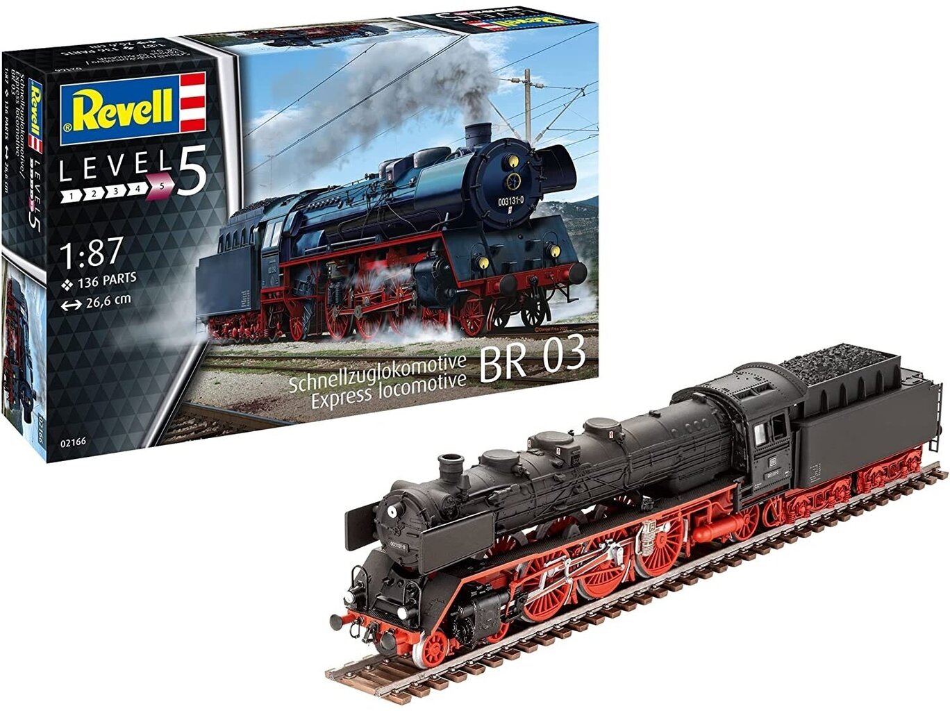 Revell - Express locomotive BR03, 1/87, 02166 цена и информация | Klotsid ja konstruktorid | hansapost.ee