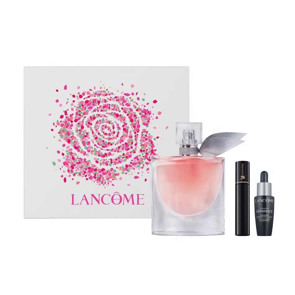 Kosmeetikakomplekt Lancome La Vie Est Belle: parfüümvesi EDP, 50 ml + seerum, 10 ml + ripsmetušš, 2 ml hind ja info | Lauvärvid, ripsmetušid ja silmapliiatsid | hansapost.ee