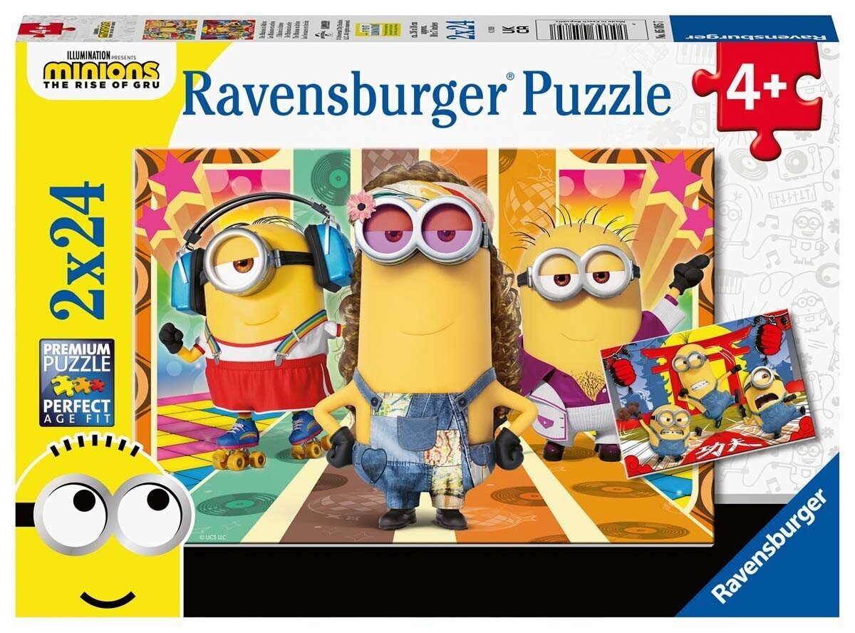 Ravensburgeri mõistatus Minionid tegevuses 2x24p 5085 hind ja info | Pusled lastele ja täiskasvanutele | hansapost.ee