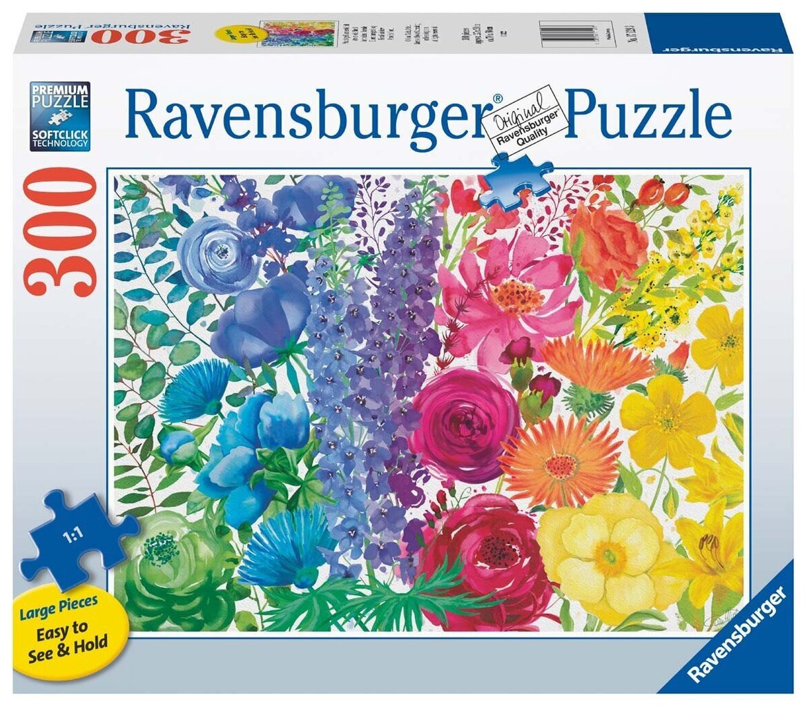 Ravensburgeri mõistatus lilleline vikerkaar 300plf 17129 hind ja info | Pusled lastele ja täiskasvanutele | hansapost.ee