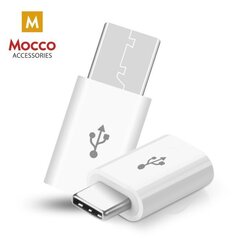 Mocco Универсальный Адаптер Micro USB к USB Type-C Подключение Белый цена и информация | Mocco Компьютерная техника | hansapost.ee