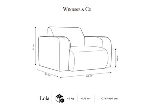 Tugitool Windsor & Co Lola, must hind ja info | Tugitoolid | hansapost.ee