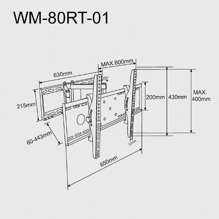 Gembird WM-80ST-02 37-80" hind ja info | Teleri seinakinnitused ja hoidjad | hansapost.ee