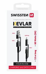 Swissten Kevlar 4in1 3A цена и информация | Кабели для телефонов | hansapost.ee