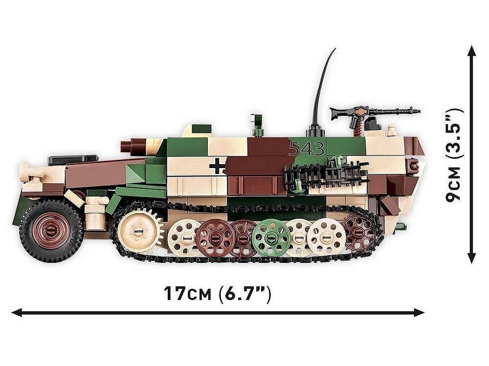 Mudelkomplekt COBI Plastkonstruktorid Sd.Kfz. 251/9 Stummel, 1/35, 2283 hind ja info | Klotsid ja konstruktorid | hansapost.ee