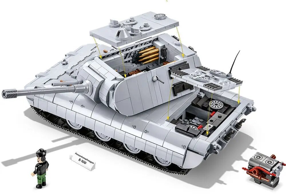 Mudelkomplekt COBI Plastkonstruktorid Panzerkampfwagen E-100, 1/28, 2572 цена и информация | Klotsid ja konstruktorid | hansapost.ee