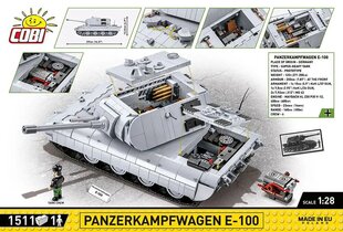 Конструктор COBI - Panzerkampfwagen E-100, 1/28, 2572 цена и информация | Конструкторы и кубики | hansapost.ee