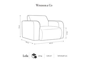 Tugitool Windsor & Co Lola, pruun цена и информация | Кресла для отдыха | hansapost.ee