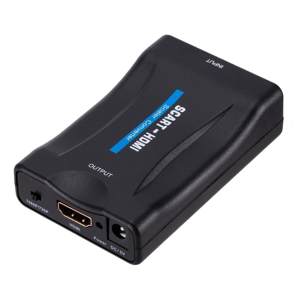 Videosignaali muundur Fusion SCART-st HDMI-signaaliks (+ heli), must цена и информация | USB adapterid ja jagajad | hansapost.ee