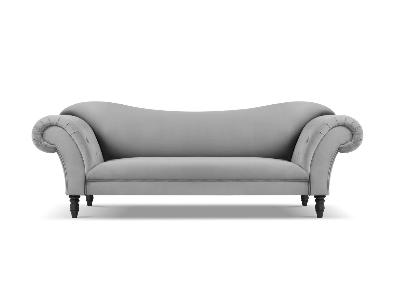 Sofa Windsor & Co Juno, 236x96x86 cm, hall/must цена и информация | Diivanvoodid ja diivanid | hansapost.ee