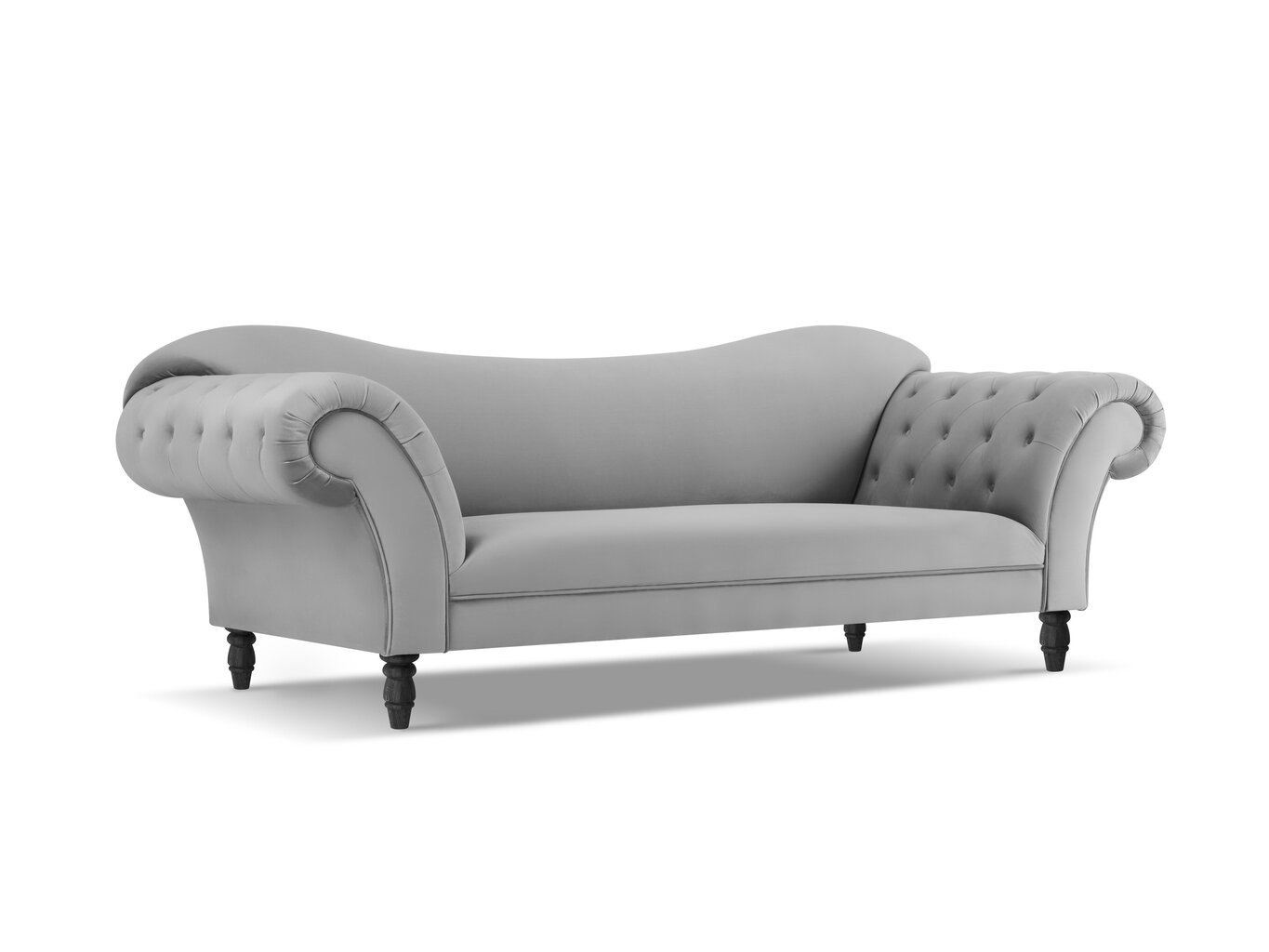 Sofa Windsor & Co Juno, 236x96x86 cm, hall/must цена и информация | Diivanvoodid ja diivanid | hansapost.ee