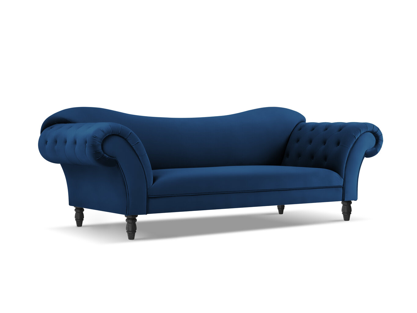 Sofa Windsor & Co Juno, 236x96x86 cm, sinine/must цена и информация | Diivanvoodid ja diivanid | hansapost.ee