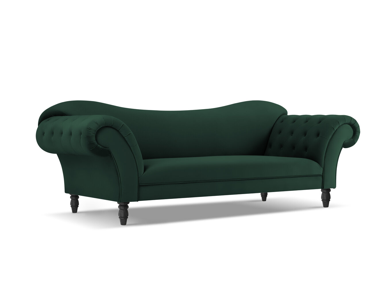 Sofa Windsor & Co Juno, 236x96x86 cm, roheline/must цена и информация | Diivanvoodid ja diivanid | hansapost.ee