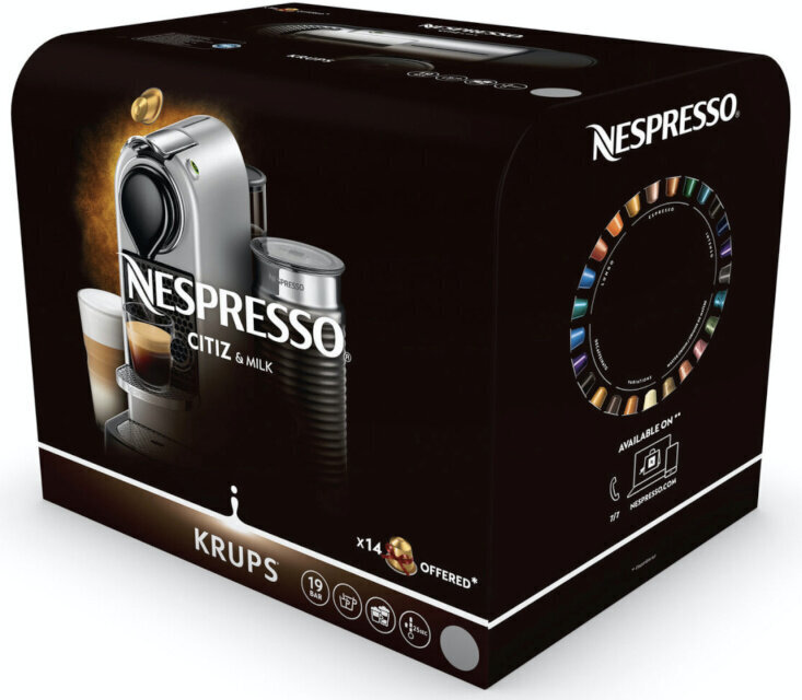 Krups kapselkohvimasin Nespresso Citiz & Milk, hõbedane hind ja info | Kohvimasinad ja espressomasinad | hansapost.ee