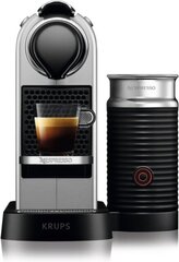 Krups kapselkohvimasin Nespresso Citiz & Milk, hõbedane hind ja info | Kohvimasinad ja espressomasinad | hansapost.ee