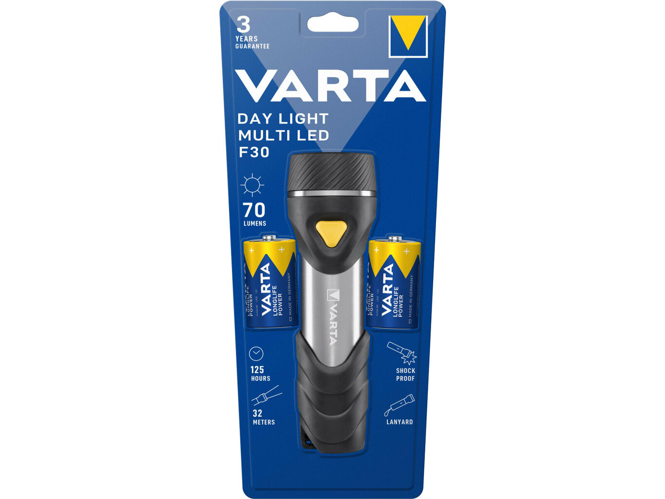 Taskulamp Varta Day Light Multi LED F30 Torch with 14 x 5mm LEDs цена и информация | Taskulambid, pealambid ja prožektorid | hansapost.ee