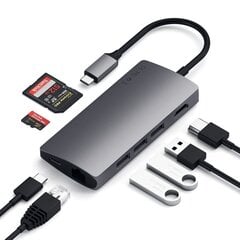 Адаптер USB-C Multi-Port 4K Gigabit Ethernet Satechi цена и информация | Адаптеры и USB-hub | hansapost.ee