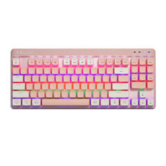 Игровая клавиатура Deluxe KM18DB RGB (бело-розовая) цена и информация | Клавиатуры | hansapost.ee