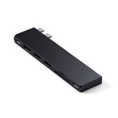 USB jagaja Satechi Pro Hub Slim, must цена и информация | Адаптеры, USB-разветвители | hansapost.ee