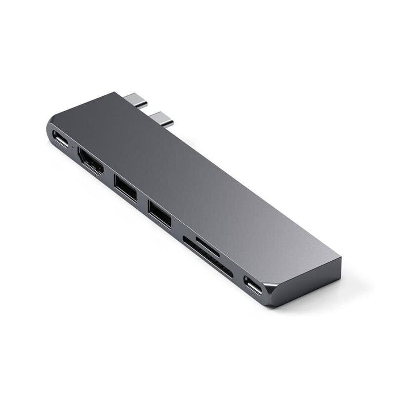 USB jagaja Satechi Pro Hub Slim, hall цена и информация | USB adapterid ja jagajad | hansapost.ee