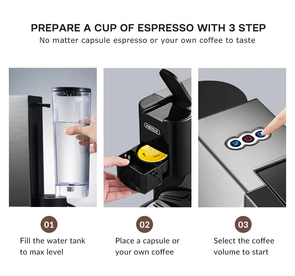 HiBrew H3A 4-in-1 hind ja info | Kohvimasinad ja espressomasinad | hansapost.ee