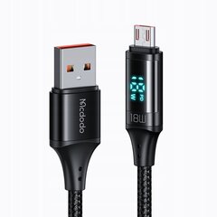 MCDODO DIGITAL PRO QC 4.0 MICRO USB 18W 1.2M ТЕЛЕФОННЫЙ КАБЕЛЬ цена и информация | Кабели и провода | hansapost.ee