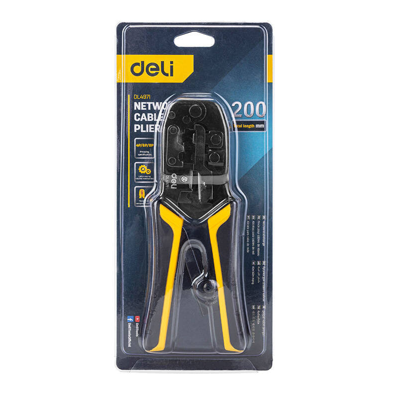 Deli Tools EDL4971 Ethernet Connector Crimping Pliers, 4/6/8P, RJ45/RJ14/RJ12/RJ9 цена и информация | Käsitööriistad | hansapost.ee