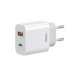 Комплект быстрого зарядного устройства REMAX Surie 20W PD+QC RP-U68 (зарядное устройство USB - Type C + кабель Type C - Lightning) цена и информация | Зарядные устройства для телефонов | hansapost.ee