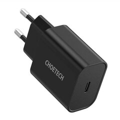 Mains charger Choetech Q5004 EU USB-C, 20W (black) цена и информация | Зарядные устройства для телефонов | hansapost.ee